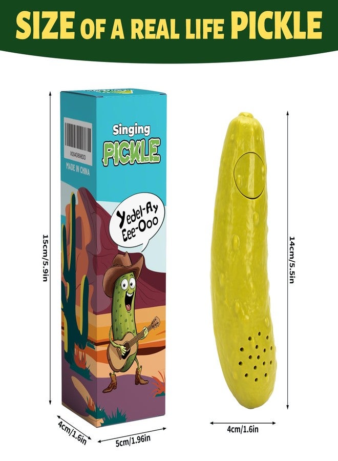 A AIFAMY Pickle That Yodels- Singing Cucumber Toy - Funny Gag Gift Idea for Adults Friends and Family, Includes Batteries - Image 2